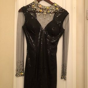 Long sleeve black dress